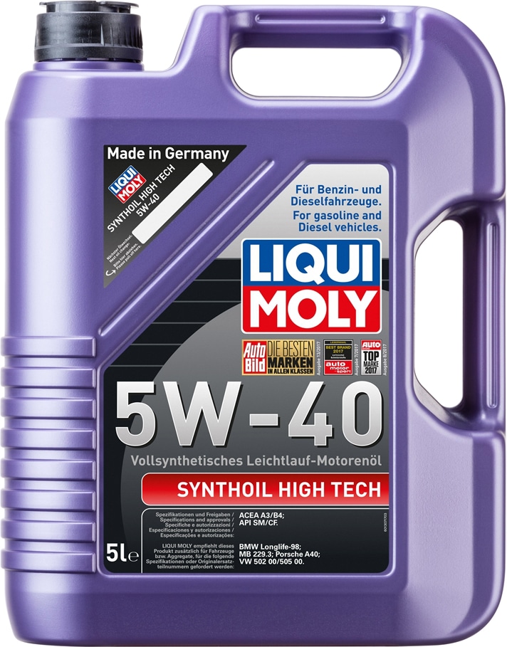 LIQUI MOLY 1925 Синтетическое моторное масло Synthoil High Tech 5W-40 5л