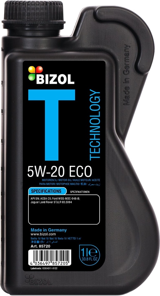 BIZOL 85720 Масло моторное 5W20 BIZOL 1л НС-синтетика Technology ECO API SN ACEA C5