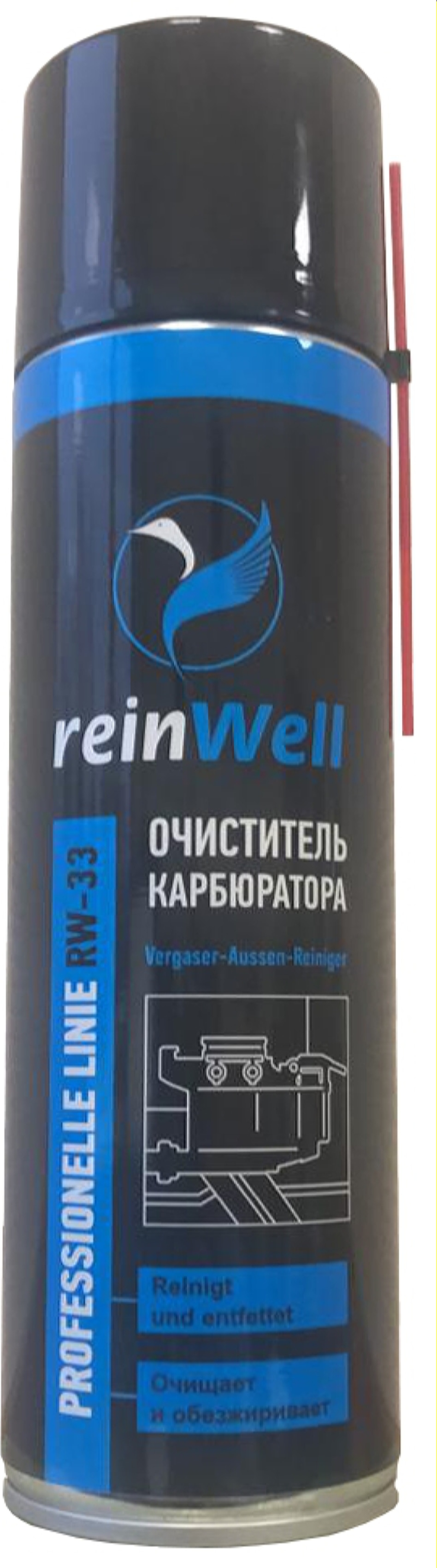 REINWELL 3236 Очиститель карбюратора RW-33 (0.5л) REINWELL 3236 Очиститель карбюратора RW-33 (0.5л)
