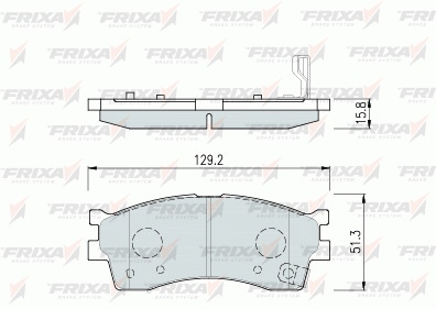 FRIXA FPK04N Колодки тормозные kia spectra (05-), rio (02-), clarus (98-) передние (4шт.) frixa