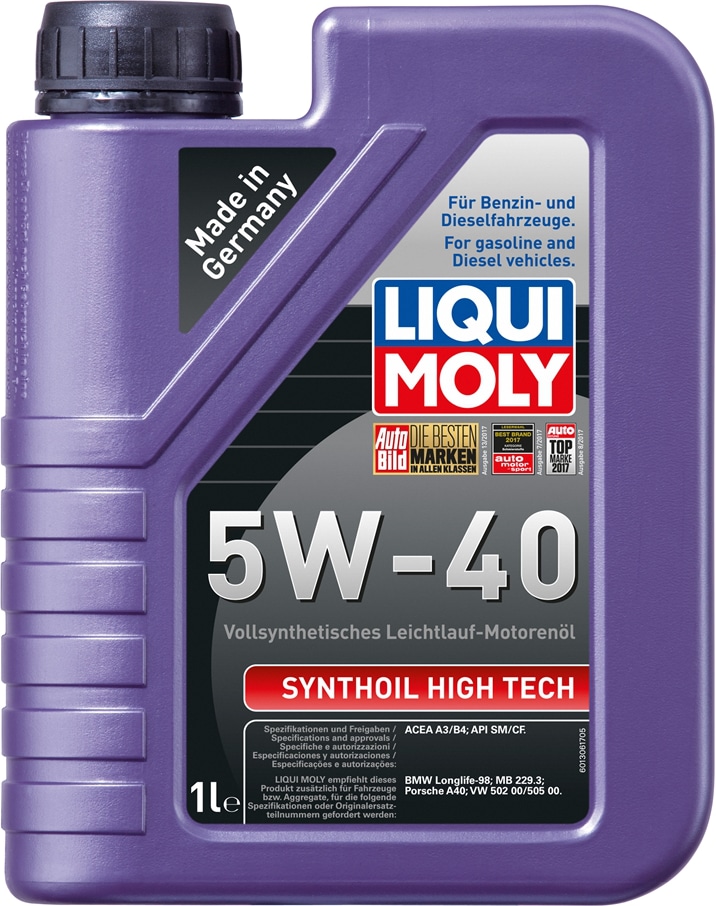 LIQUI MOLY 1924 Синтетическое моторное масло Synthoil High Tech 5W-40 1л