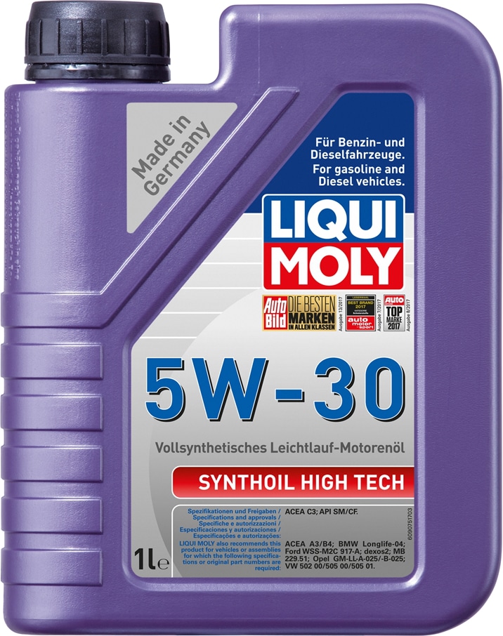 LIQUI MOLY 9075 Синтетическое моторное масло Synthoil High Tech 5W-30 1л