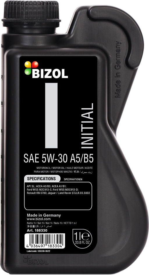 BIZOL 188330 НС-синтетическое моторное масло Initial A5/B5 5W-30 (1л)