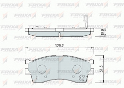 FRIXA FPK04N Колодки тормозные kia spectra (05-), rio (02-), clarus (98-) передние (4шт.) frixa