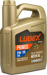LUBEX L03413150405 Синтетическое моторное масло PRIMUS FM 5W-30 CF/SL A5/B5 (5л)
