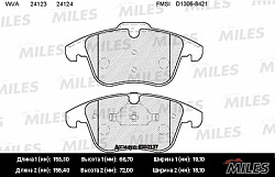 MILES E100137 Колодки торм. ford mondeo 07>/s-max/volvo s80 06>/xc70/v70 07> пер. semimetallic