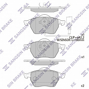 SANGSIN BRAKE SP2097 Комплект тормозных колодок, дисковый тормоз