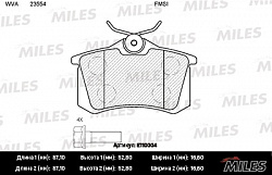 MILES E110004 Колодки тормозные audi 96-/citroen/renault/peugeot 98-/vw 95- зад. semimetallic