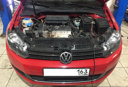 Volkswagen Golf V 1.4 MT 2011- удаление катализатора, установка пламегасителя MG-RACE, увеличение мощности, отключение контроля состояния катализатора редактирование прошивки от (SVEDIT Нижний Новгород)