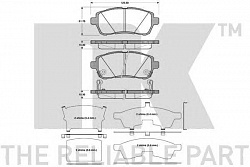 NK 222573 222573nk_колодки дисковые передние mazda 2 1.3/1.5, ford fiesta 1.25-1.6tdci 07