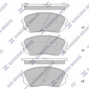 SANGSIN BRAKE SP1196 Колодки передние kia ceed 2012- sp1196