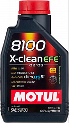 MOTUL 109470 Масло моторное motul 8100 x-clean efe 5w-30 1л.