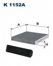 FILTRON K1152A Фильтр салонный угольный k1152a