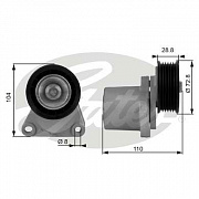 GATES T38204 Ролик t38204 (7808-21104)