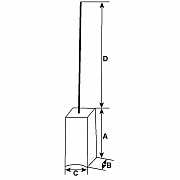 HC-CARGO 140613 Щетки генератора Ford Focus 2004 - 2011, Kuga 2008- (2 шт.)