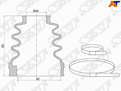 SAT C1518 Пыльник шруса внутренний fr ford focus iii 1,4/1,6  (2 хомута. резина)