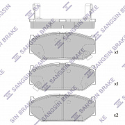 SANGSIN BRAKE SP2086 Колодки тормозные передние Suzuki Swift 1.3-1.6i/1.3D 05>