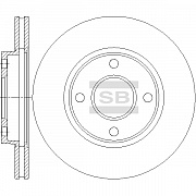 SANGSIN BRAKE SD4431 Диск тормозной ford focus 98>05/fusion 1.4/1.6 01> передний вентилируемый
