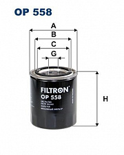 FILTRON OP558 Фильтр масляный hyundai/kia/mazda/mitsubishi/nissan