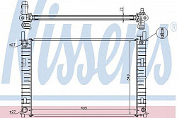 NISSENS 62027A Радиатор двигателя (радиатор системы охлаждения ford: fiesta v (jd_/jh_) 1.3i 8v/1.4tdci 01-10, fusion (ju_) 1.4tdci 02-12 \ mazda: (dy) 1.4cd 03- (мк