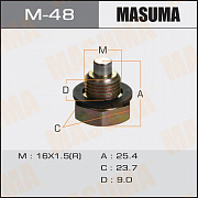MASUMA M48 Пробка масл.поддона toyota 16х1.5мм ef-ve/ef-det/ef-cl/k3-ve