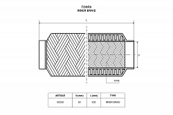 TIXONA 50250 Гофра 50/250 (aisi 304 with inner braid)