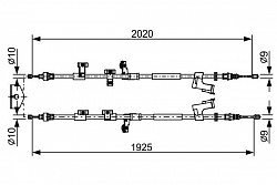 BOSCH 1987482709 Трос тормоза ручного