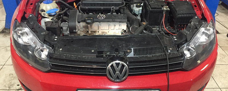 Volkswagen Golf V 1.4 MT 2011- удаление катализатора, установка пламегасителя MG-RACE, увеличение мощности, отключение контроля состояния катализатора редактирование прошивки от (SVEDIT Нижний Новгород)