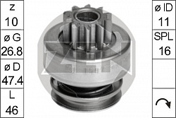 ERA ZN1597 Бендикс стартера\ ford fiesta/fusion.