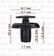 AVERS W711712S300 Клипса крепления порогов, молдингов