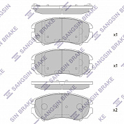 SANGSIN BRAKE SP1155 Колодки передние kia sportage (je) 06-, soul 09-, venga 10-, magentis 01- sp1155