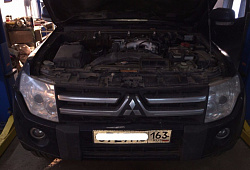 Удаление катализаторов, установка пламегасителей MG-RACE, прошивка евро 2 на Mitsubishi Pajero 3.0 2007- AT
