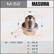 MASUMA M52 Пробка масл.поддона mitsubishi 14х1.5мм