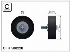 CAFFARO 500220 Ролик п/клин. ремня fo focus iii, kuga ii, mondeo